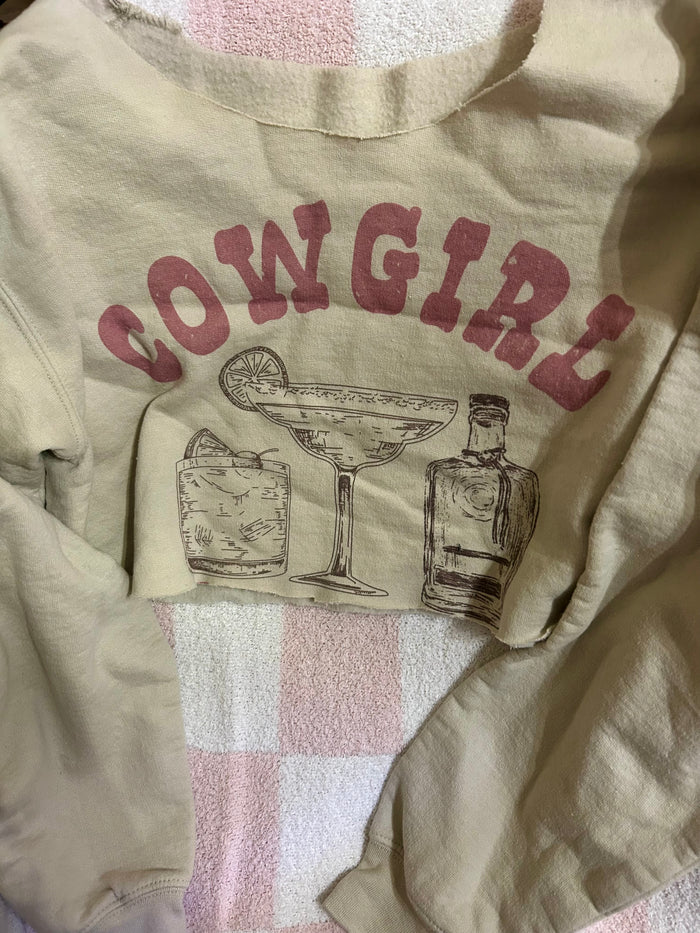 Cropped Cowgirl Crewneck