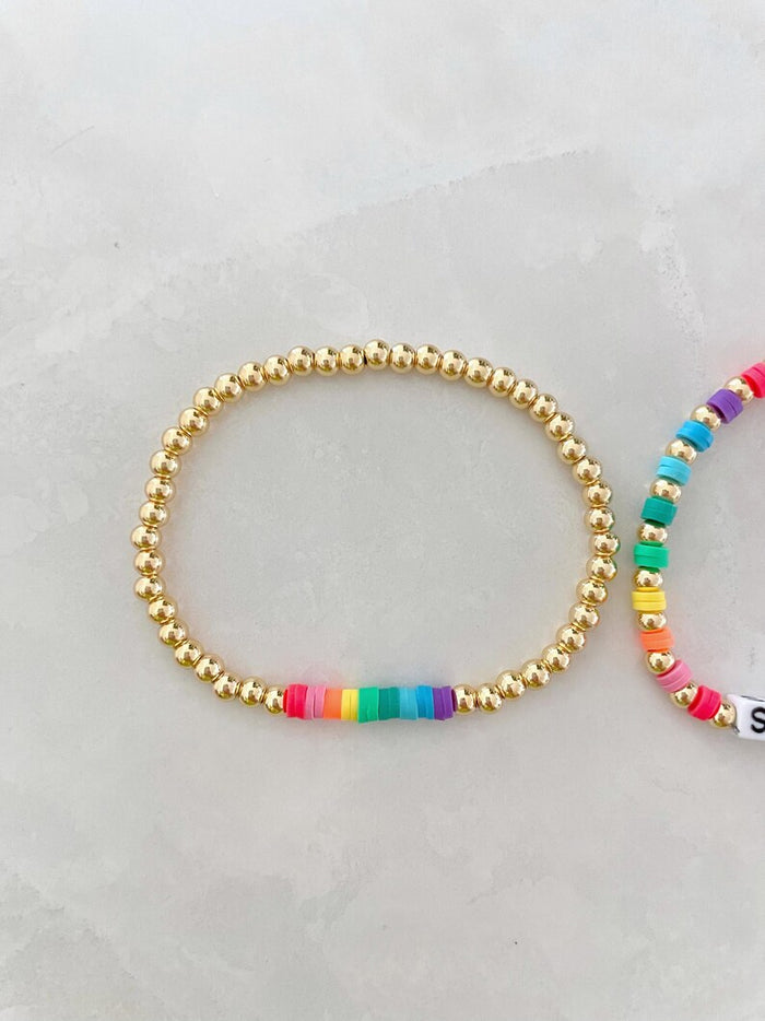 Custom Rainbow Name Bracelet