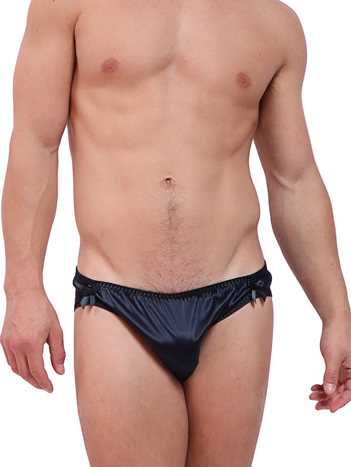 men's navy blue silk panties - XDress