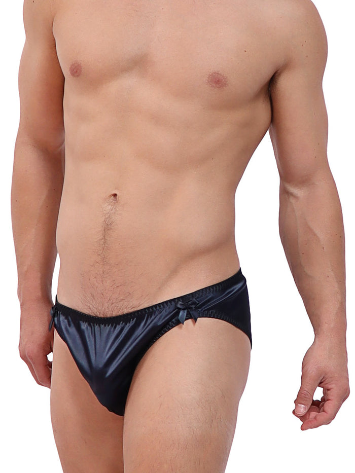 men's navy blue silk panties - XDress