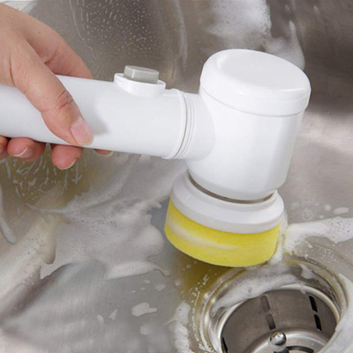 5-in-1 Cordless Electric Deep Cleaning Handheld Brush - USB Rechargeable