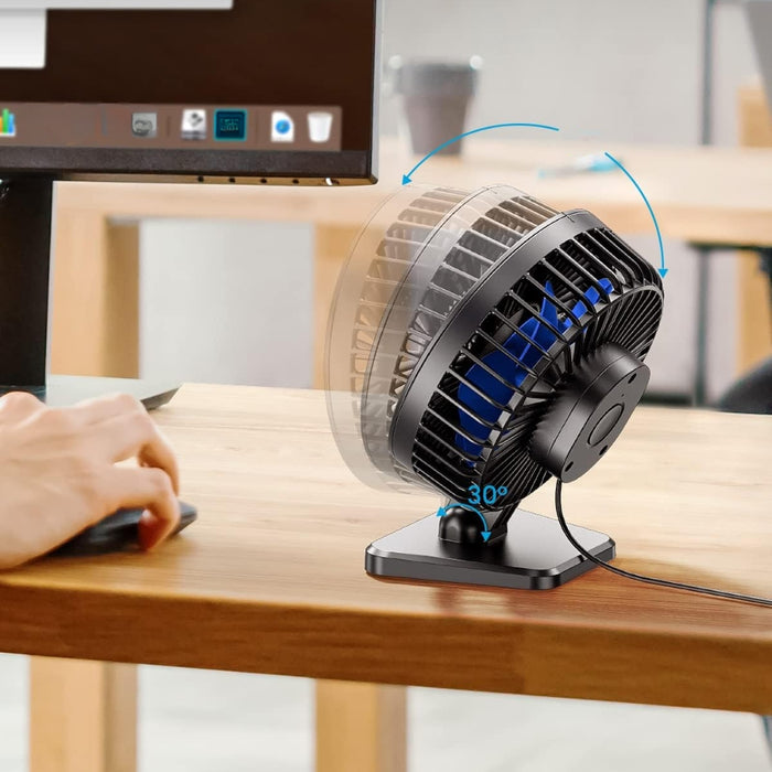 Desk Fan Portable USB Fan Adjustable Cooling Fan For Home Desk Office