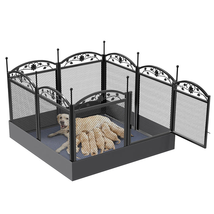 Detachable Dog Playpen Fence Puppy Kennel Cage with Waterproof Fertility Pad