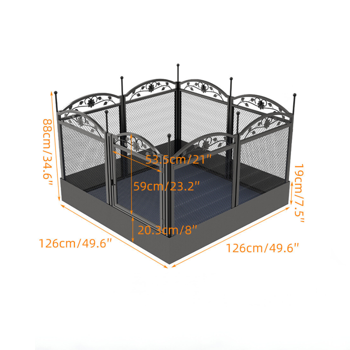 Detachable Dog Playpen Fence Puppy Kennel Cage with Waterproof Fertility Pad