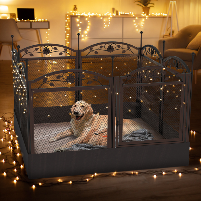 Detachable Dog Playpen Fence Puppy Kennel Cage with Waterproof Fertility Pad