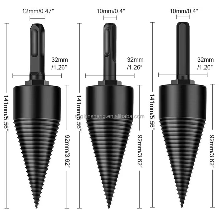 Detachable Firewood Splitter Drill Bits Woodworking Log Splitter Drill Bits