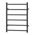 Devanti Heated Towel Rail 6 Round Bars  with Timer Electric Heater Warmer Rack
