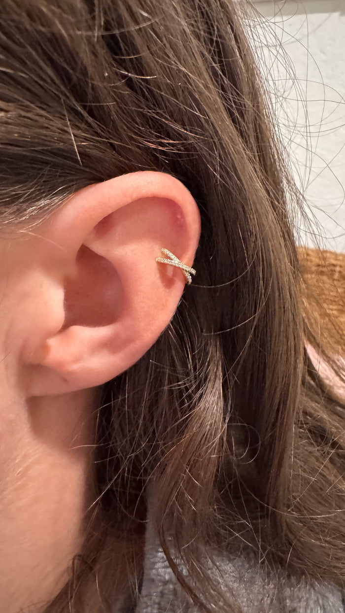 Diamond X Design Ear Cuff