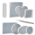 Coaster Cup Mat Mold Round Silicone Mould Kit for Craft DIY Epoxy Resin