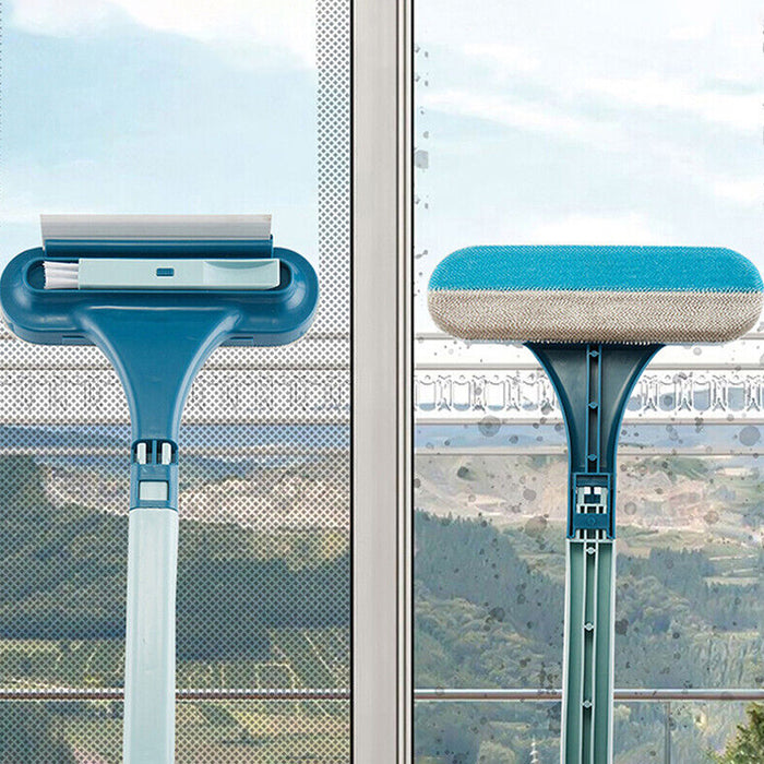 Wet and Dry Double Sided Cleaning Scraper Window Glass Cleaning Brush