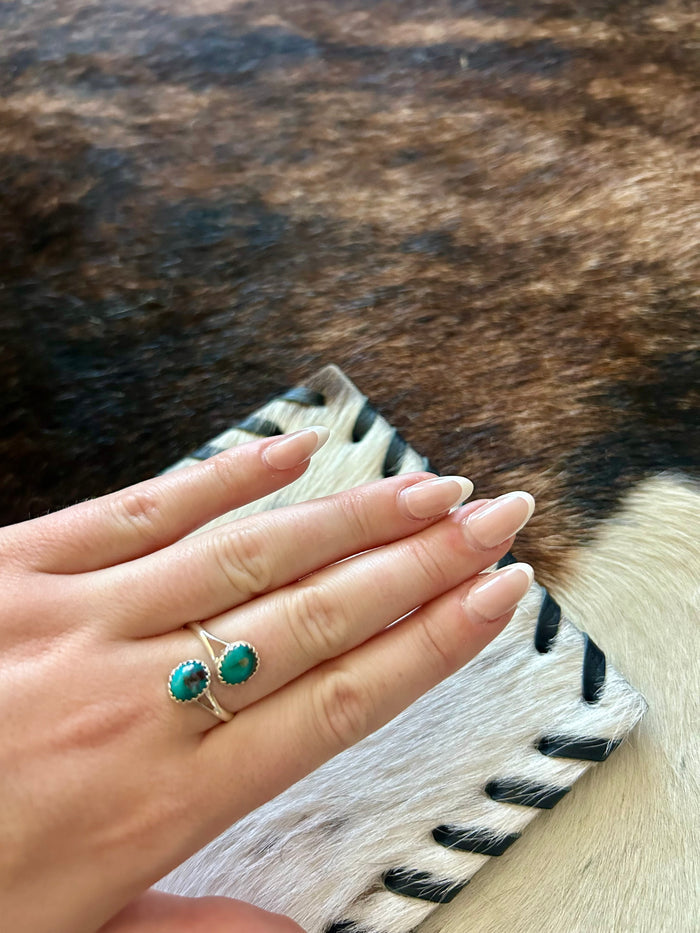 Double Stone Adjustable Rings
