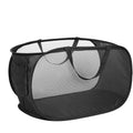 Durable Collapsible Laundry Basket Mesh Pop Up Laundry Hamper With Side Pocket