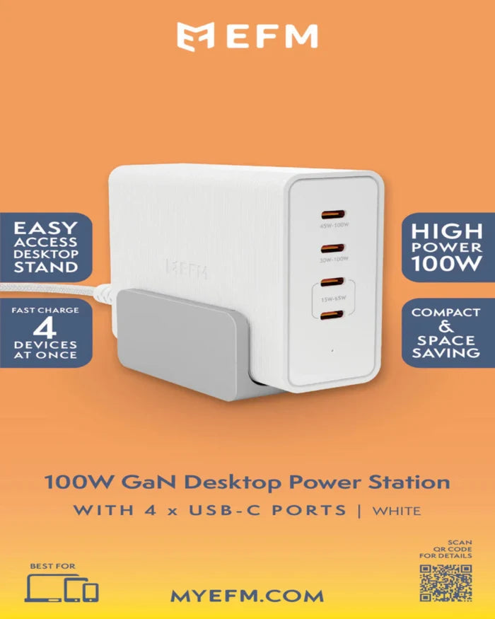 EFM 100W Desktop Power StationWith GaN  Power Delivery and PPS