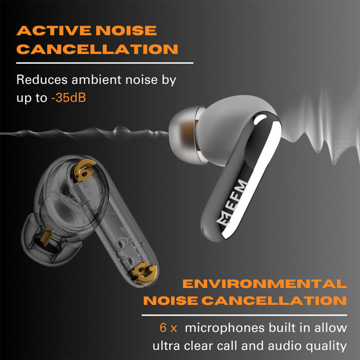 EFM Chicago TWS Earbuds with ANC – Black