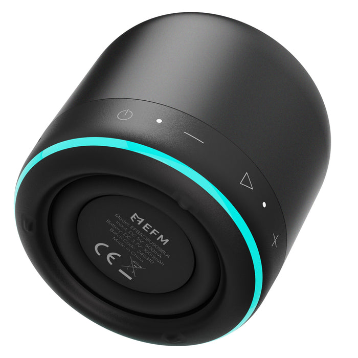 EFM Cloudbreak Mini Bluetooth SpeakerWith Dynamic Lighting Effects - Black