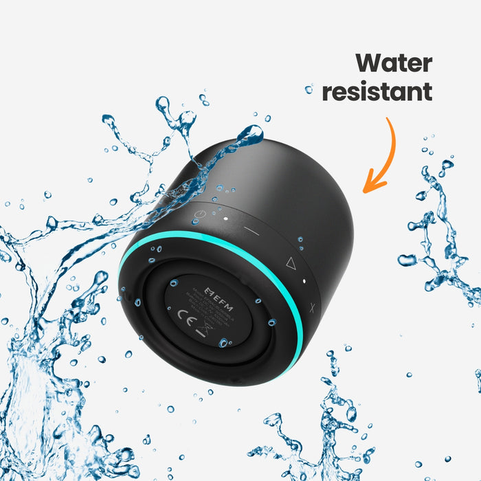 EFM Cloudbreak Mini Bluetooth SpeakerWith Dynamic Lighting Effects - Black