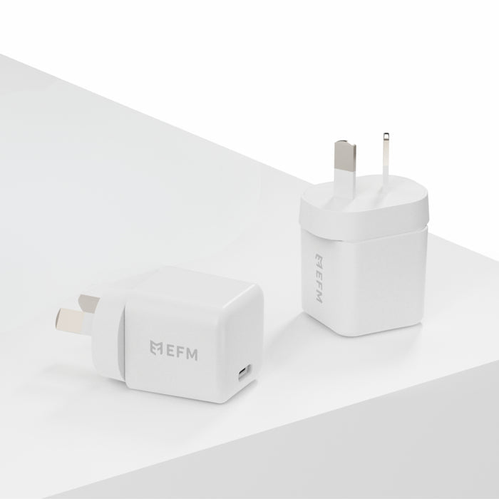 EFM ECO 20W GaN Wall Charger Twin PackWith Power Delivery and PPS