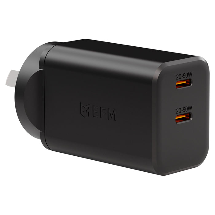 EFM ECO 50W Dual Port Wall ChargerWith GaN  Power Delivery and PPS