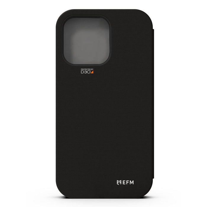 EFM Miami Leather Wallet Case with D3O for iPhone 13 Pro Max – Smoke Black