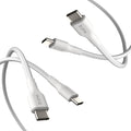 EFM USB-C Braided Cable Twin Pack 1M & 2M with 60W Power Throughput