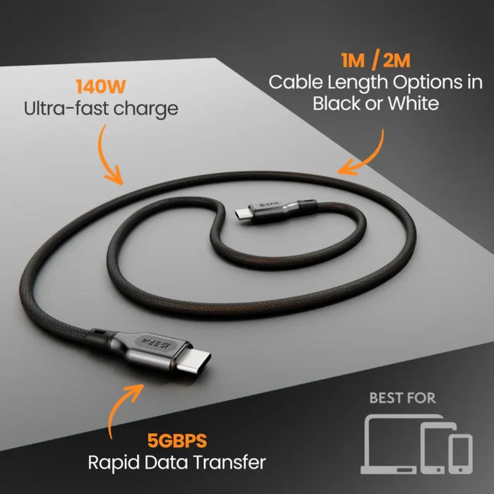 EFM USB-C to USB-C 140W Pro Power and Data CableWith Aramid Fibre Reinforcement 2M