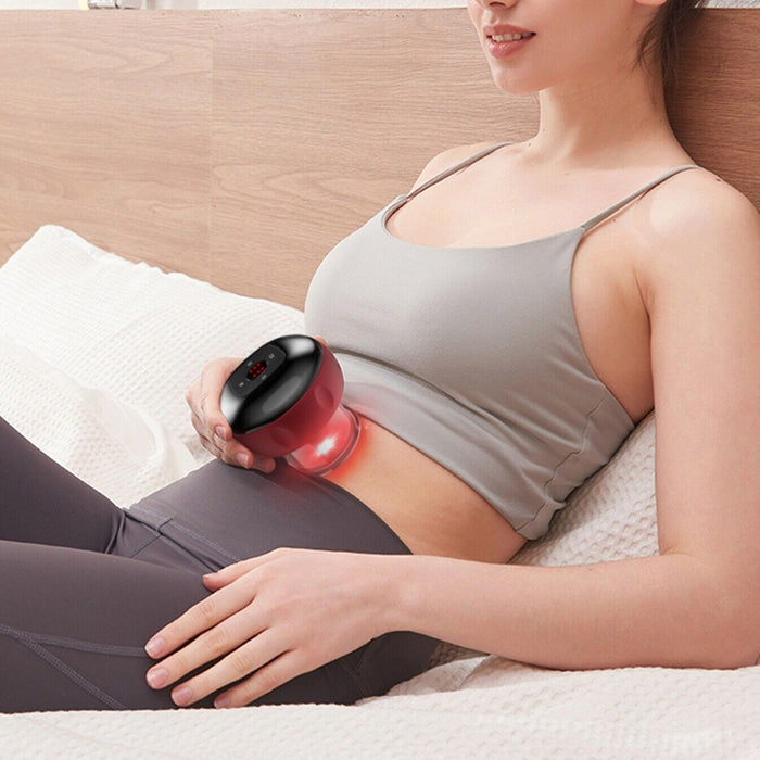 Electric Cupping Therapy Smart Red Light Heating Scraping Massager