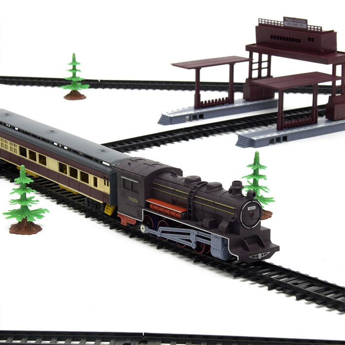 Electric Large Classic Train Set RAIL Vehicle Kids Toy Track-Battery Operated