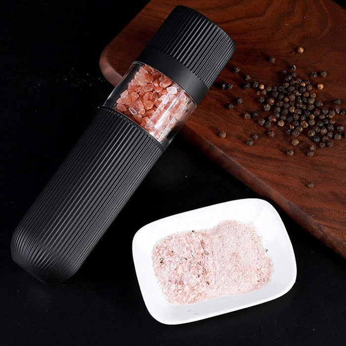 One-Hand Electric Salt Grinder and Pepper Mill with LED Light- Battery Operated