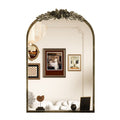 Stunning Baroque Brass Mirror Elegant Resin Rose Design