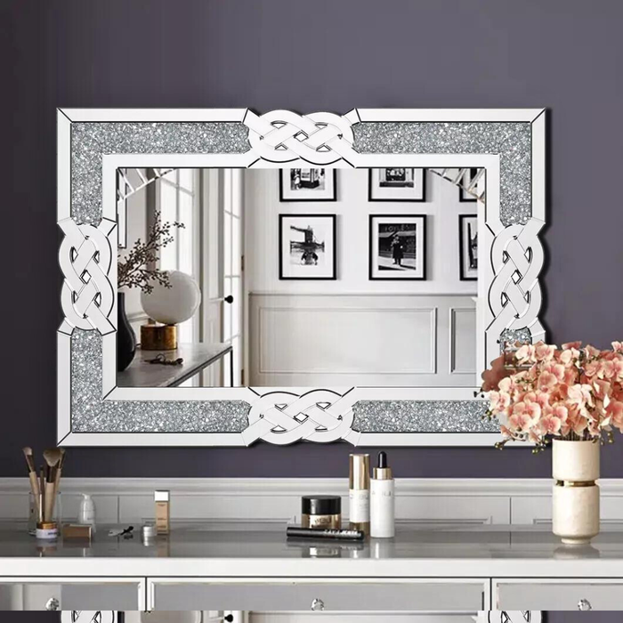 Modern Crystal Crush Diamond Mirror