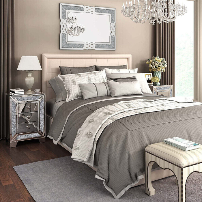 Modern Crystal Crush Diamond Mirror