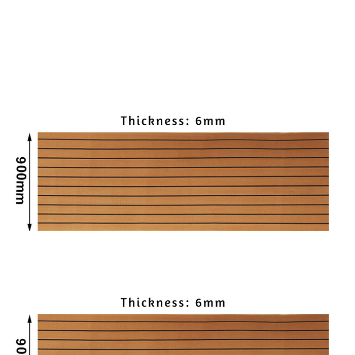 240x90cm EVA Boat Flooring Foam Marine Faux Teak Decking Carpet | Light Brown
