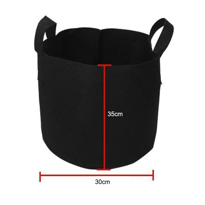 Pack of 10 Fabric Breathable Grow Pots Planter Bags with Handle