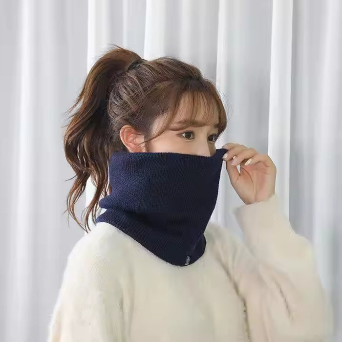 Fashion Soft Knitted Neck Warmer Scarf Women Men Face Cover Winter