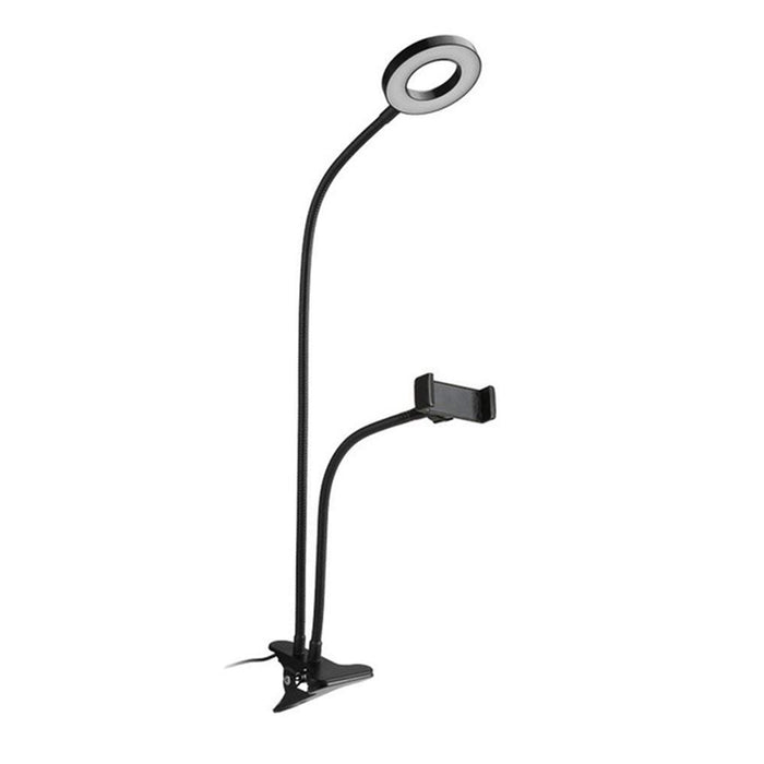 Flexible Clip-on Photography Selfie Ring Light with Adjustable Brightness