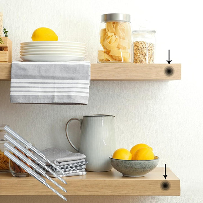 8 Pcs Floating Shelf Brackets Hidden Screw Shelf Support Invisible Pins
