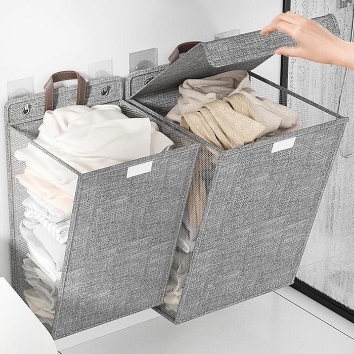 Foldable Adhesive Laundry Basket Hamper
