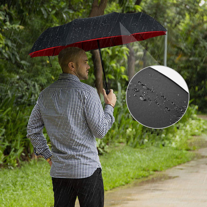 Fully Automatic Windproof Double Layer Resistant Umbrella Parasol