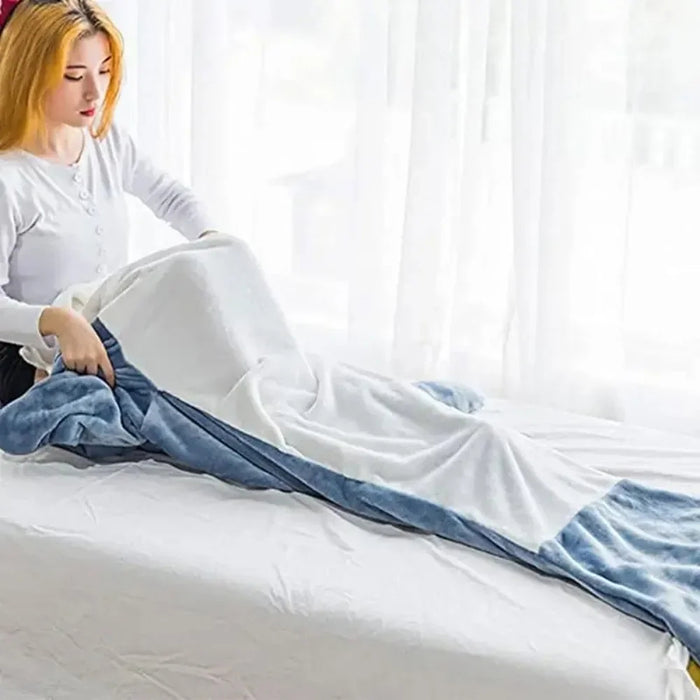Funny Homewear Shark Onesie Sleeping Bag Winter Warm Blanket