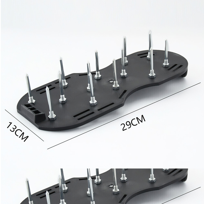 Garden Nail Shoes Yard Grass Cultivator Lawn Aerating Spikes Sandals with Adjustable Straps