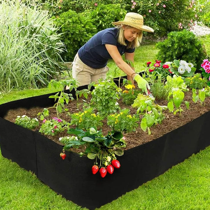 Garden Planting Bag Multi Gird Felt Growing Bag Planting Nursery Pot