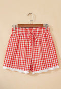 Gingham Plaid Lace Shorts