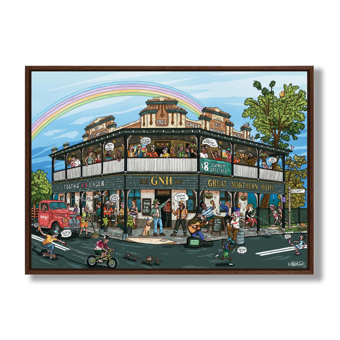 Canvas Print / A1 (594 x 841mm) Most Popular Size / Walnut