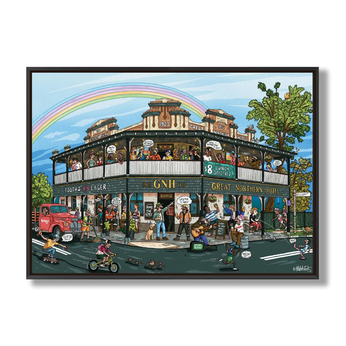 Canvas Print / A1 (594 x 841mm) Most Popular Size / Black