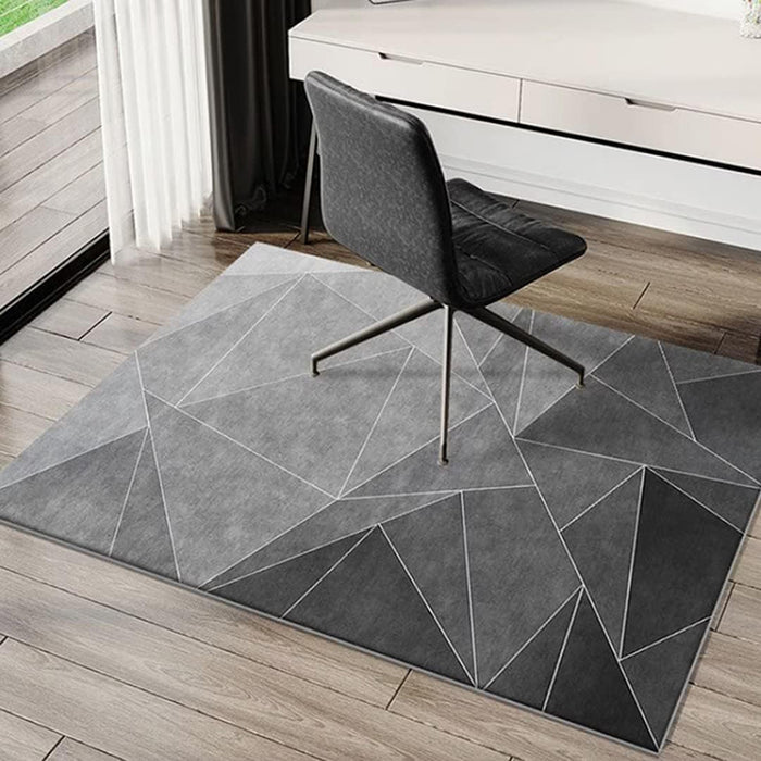 40x60cm Grey Geometric Living Room Tea Table Home Carpet Floor Mat