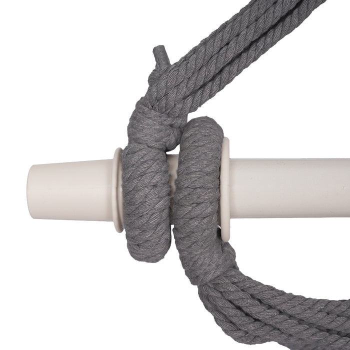 HYPERANGER Hammock Chair Hanging Rope Swing with 2 Cushions-Grey