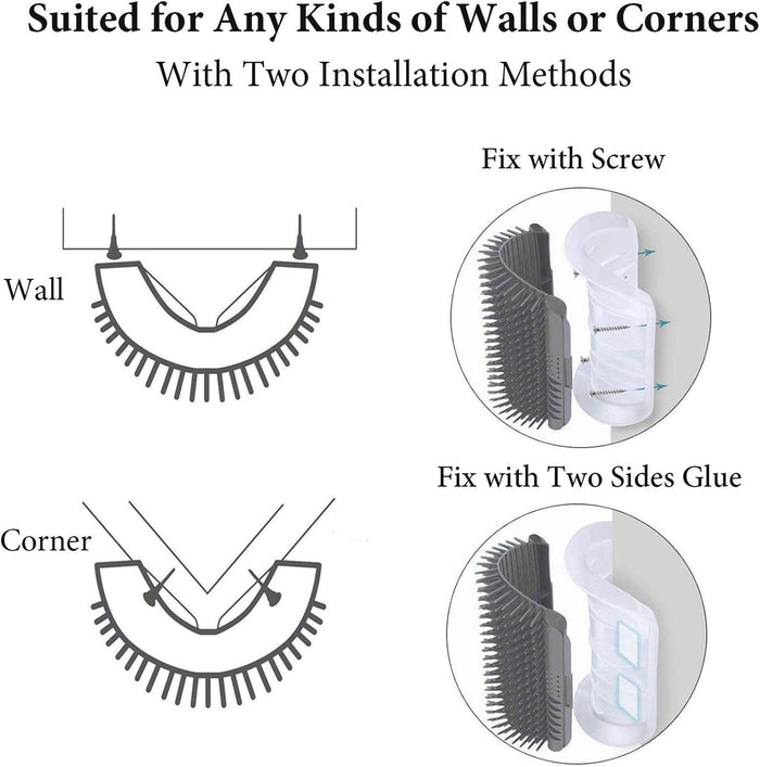 Hansona 2PCs Pet Self Grooming Brush