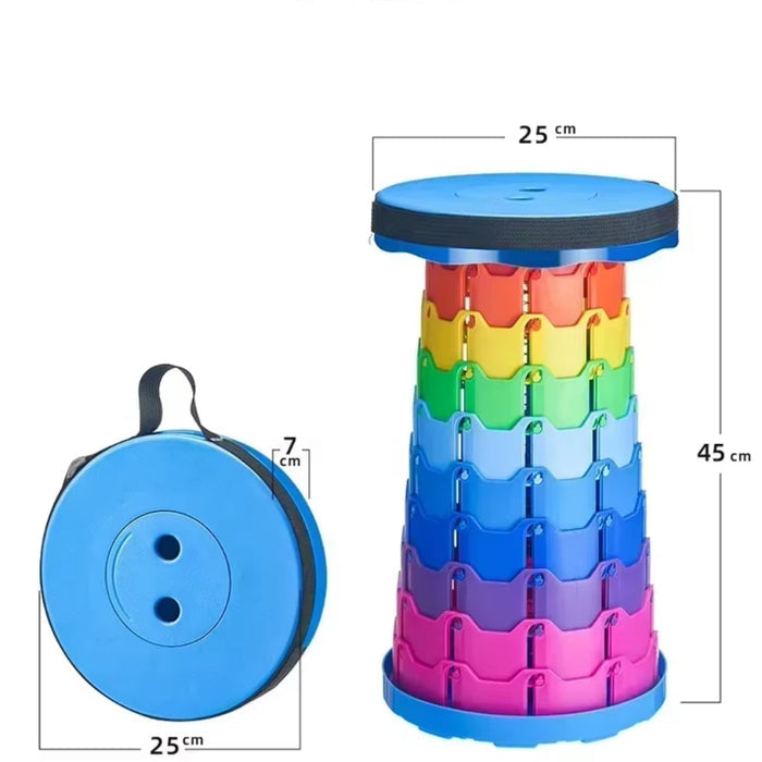 Folding Plastic Chair Portable Folding Expandable Stool_7