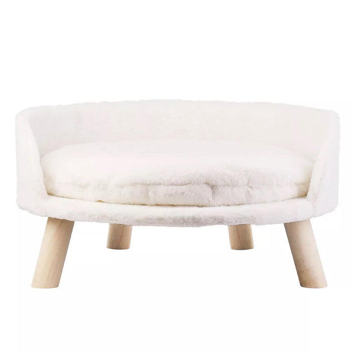 Pet Sofa Bed Raised Cat Chair with Removable Cushion_7