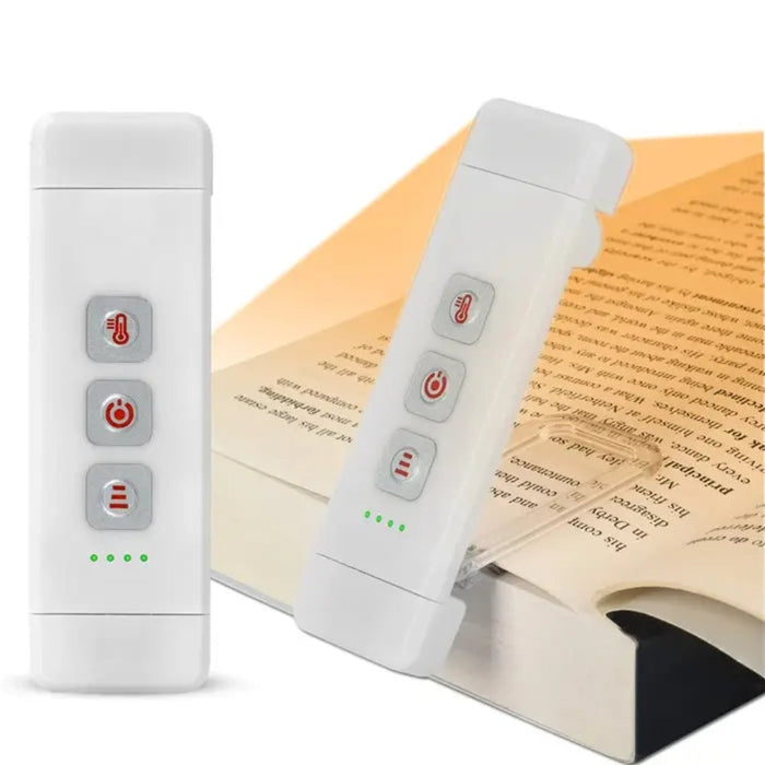 Hansona Portable USB Rechargeable Clip on Book Light with Timer